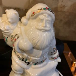 Beautiful Porcelain  Lenox Jewel Santa carrying a bag of toys Jewels everywhere